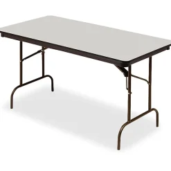 Iceberg Premium Folding Table, Rectangular, 60"W x 30"D, Gray/Charcoal