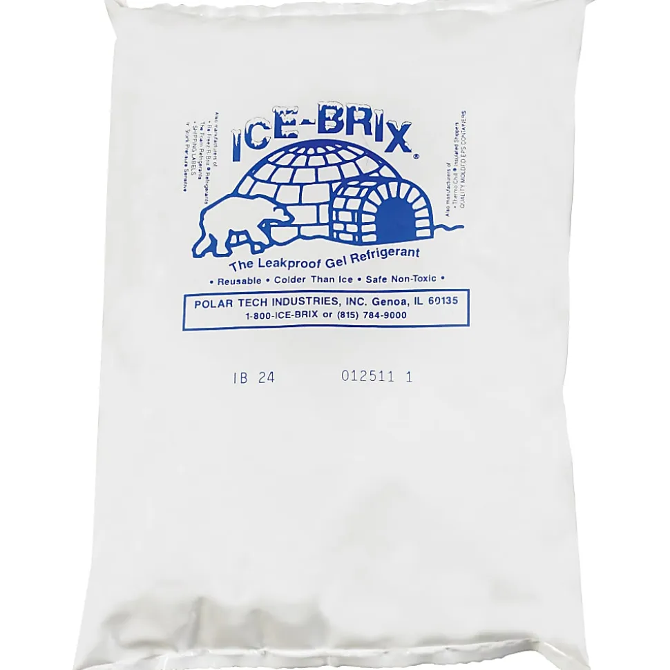 Ice-Brix™ Cold Packs, 24 oz, 8" x 6" x 1 1/4", Box Of 12