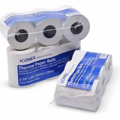 ICONEX Cash Register Roll - 2 1/4" x 85 ft - Durable - 3 / Pack