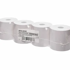 ICONEX 1-ply Blended Bond Paper POS Receipt Roll - 3 15/64" x 243 ft - White - 4 / Pack