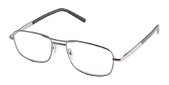 ICU Eyewear DDE Men's Reader Glasses, Silver, +1.50
