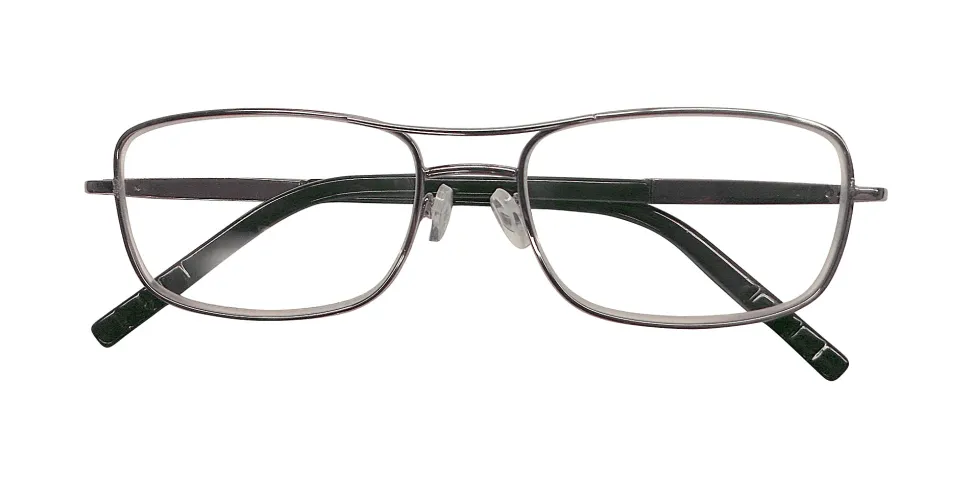 ICU Eyewear DDE Men's Reader Glasses, Silver, +1.50