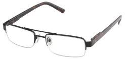 ICU Eyewear Men's Rimless Reading Glasses, Black, 2.25x
