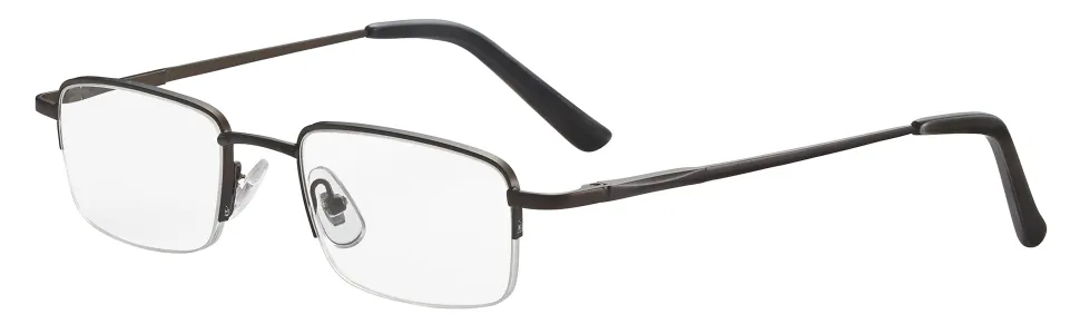 ICU Eyewear Men's Titanium Reading Glasses, Gunmetal, 2.25x