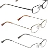 ICU Eyewear Rectangular Reading Glasses Set, Metal, +3.00, Pack Of 3
