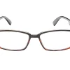 ICU Eyewear Rectangular Reading Glasses, Black, +2.50