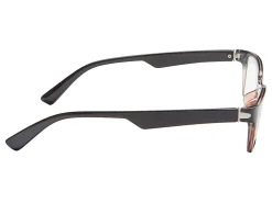 ICU Eyewear Rectangular Reading Glasses, Black, +2.00