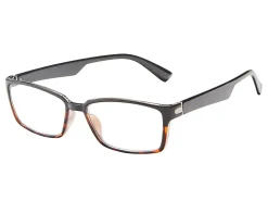 ICU Eyewear Rectangular Reading Glasses, Black, +1.25