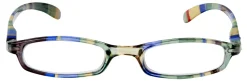 ICU Eyewear Rectangular Striped Reading Glasses, Green, +2.00