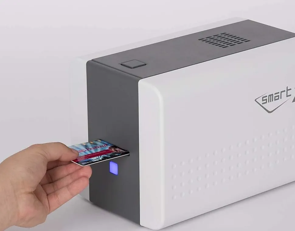 IDP SMART-21S Desktop Color ID Card Printer Bundle