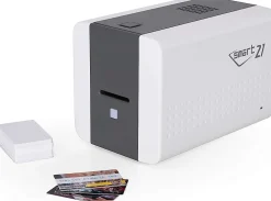 IDP SMART-21S Desktop Color ID Card Printer Bundle