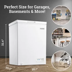 Igloo Chest Freezer, 3.5 Cu. Ft., White