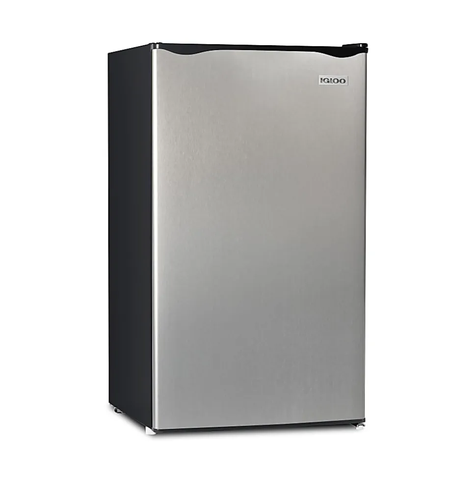 Igloo 3.2 Cu. Ft. Mini Refrigerator With Freezer, Platinum