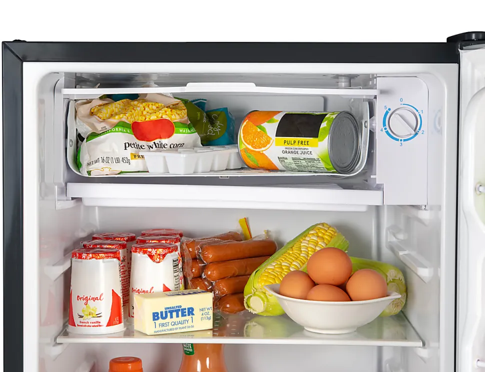 Igloo 3.2 Cu. Ft. Mini Refrigerator With Freezer, Platinum