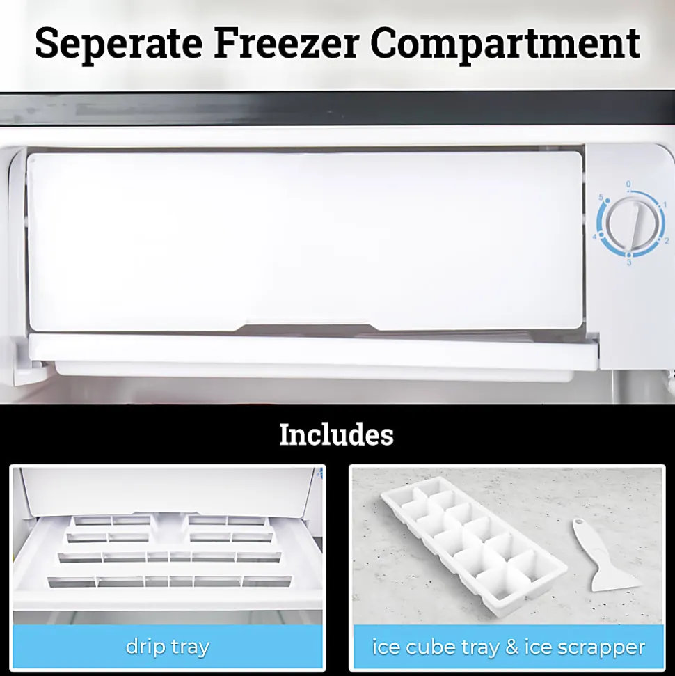 Igloo 2.6 Cu. Ft. Mini Single Door Refrigerator Freezer, Black