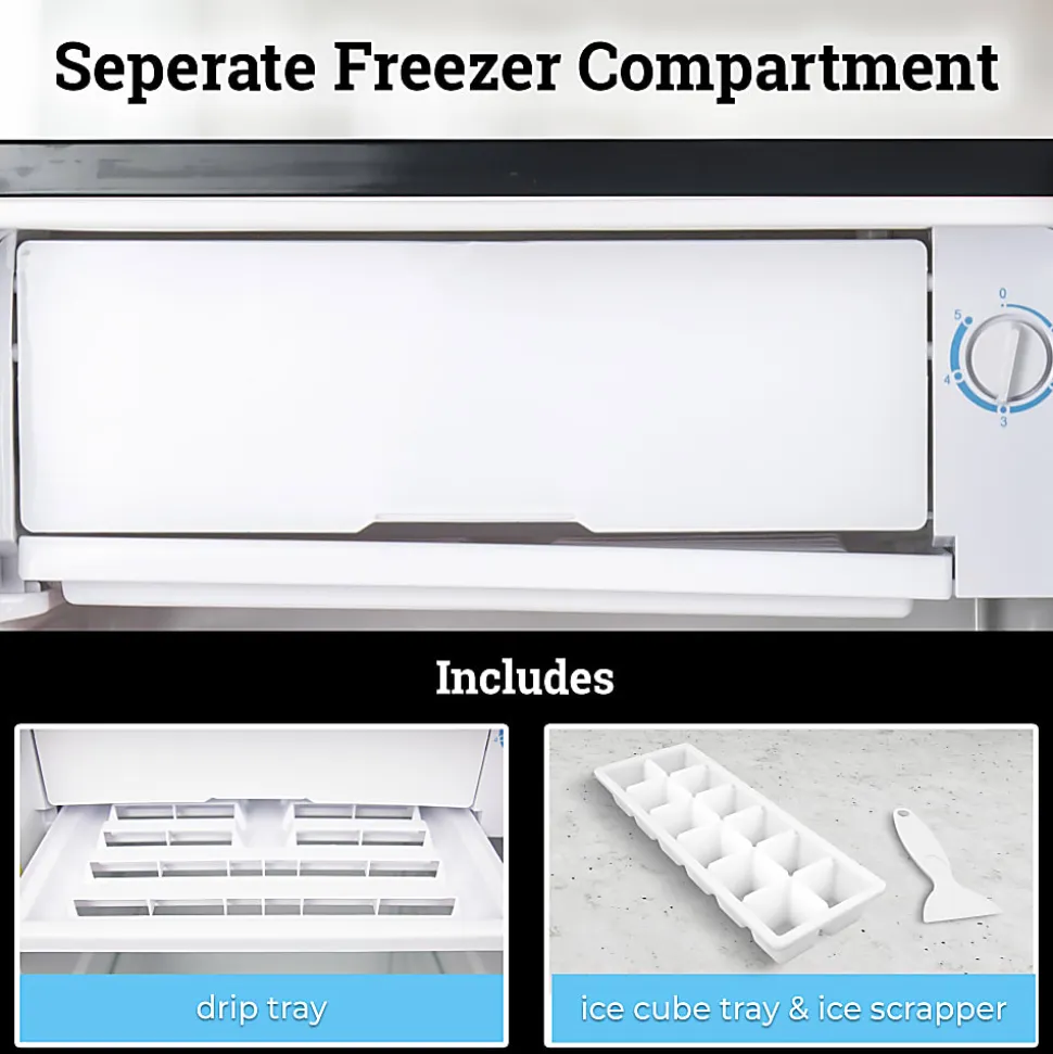 Igloo 2.6 Cu. Ft. Mini Single Door Refrigerator Freezer, Platinum