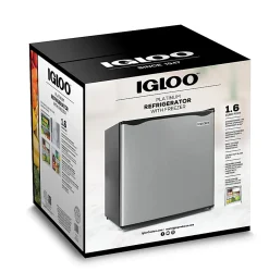 Igloo 1.6 Cu. Ft. Single-Door Mini Refrigerator With Freezer, Platinum