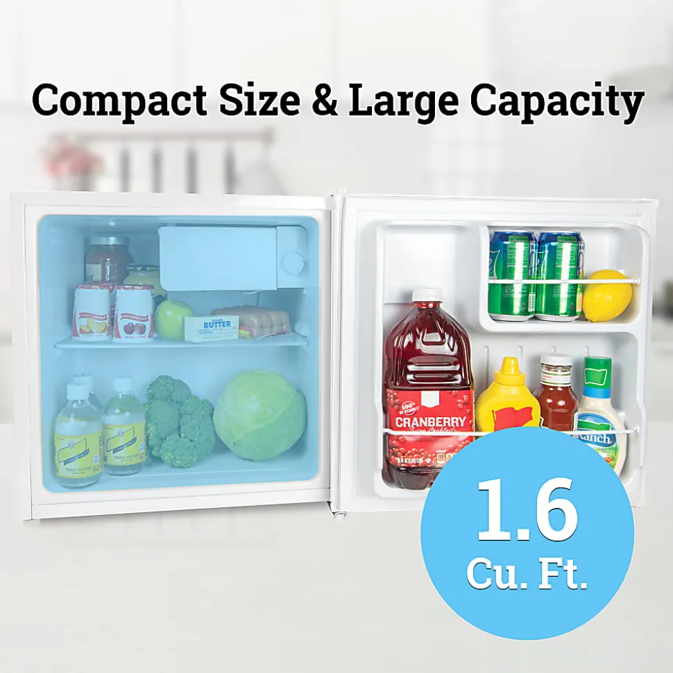 Igloo 1.6 Cu. Ft. Single-Door Mini Refrigerator With Freezer, White