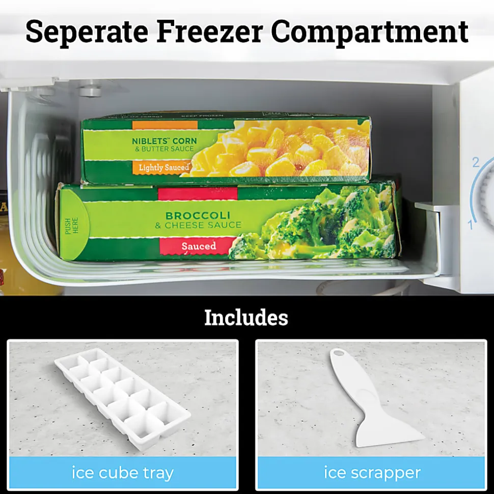 Igloo 1.6 Cu. Ft. Single-Door Mini Refrigerator With Freezer, White