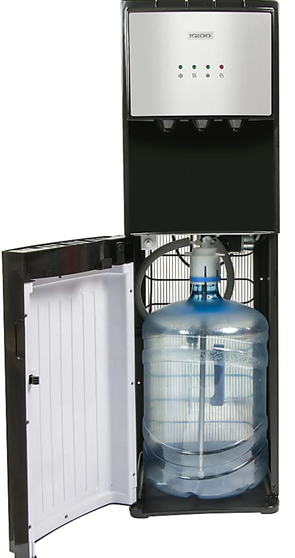 Igloo Hot/Cold Bottom-Load Water Dispenser, 39-13/16”H x 10-1/4”W x 13”D, Silver