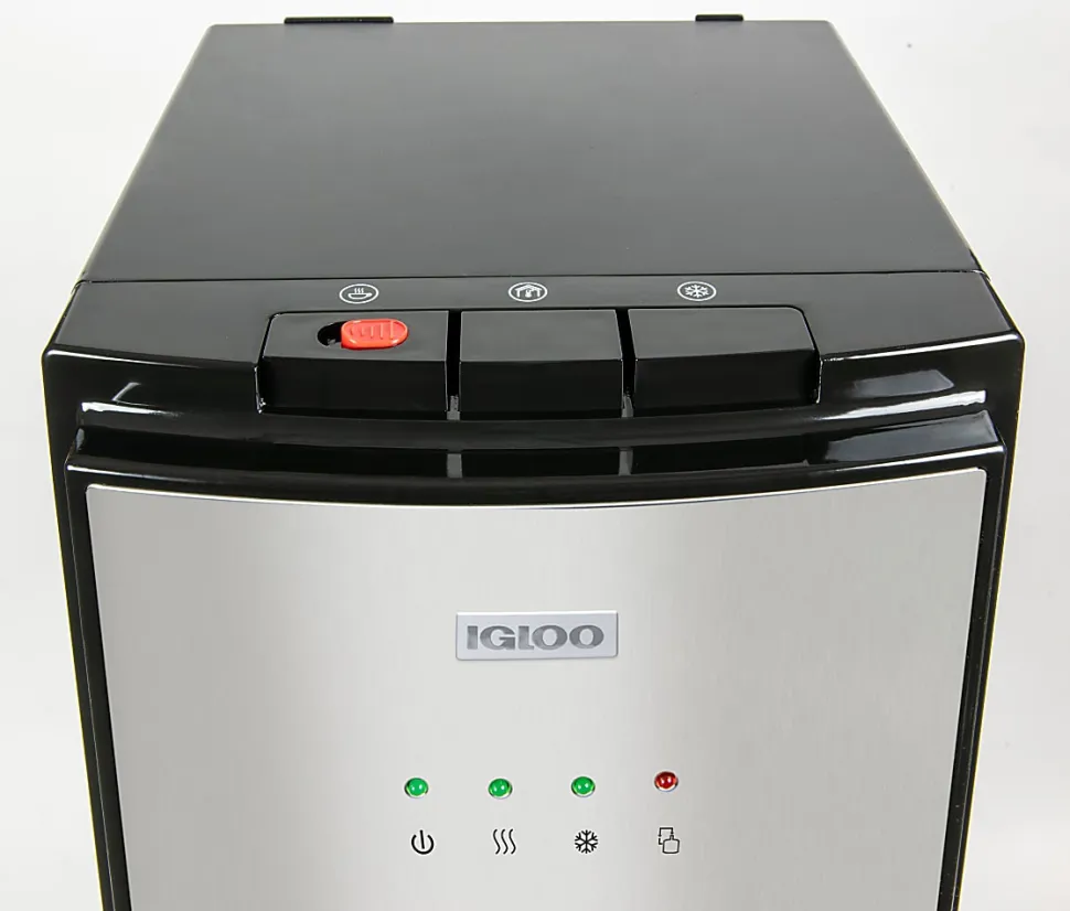 Igloo Hot/Cold Bottom-Load Water Dispenser, 39-13/16”H x 10-1/4”W x 13”D, Silver