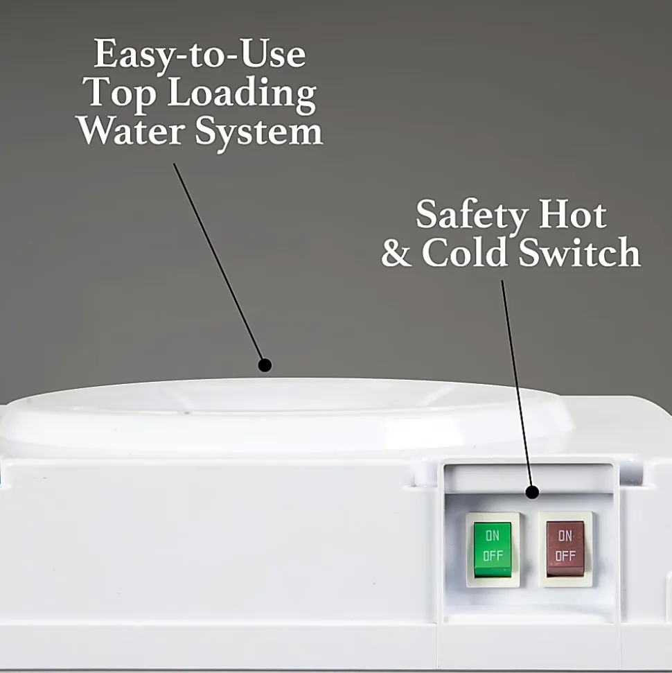 Igloo Hot & Cold Top-Load Water Dispenser, 5-Gallon, White, Total Qty 1