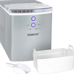 Igloo IGLICEB33SL 33 Lb Ice Maker, Silver
