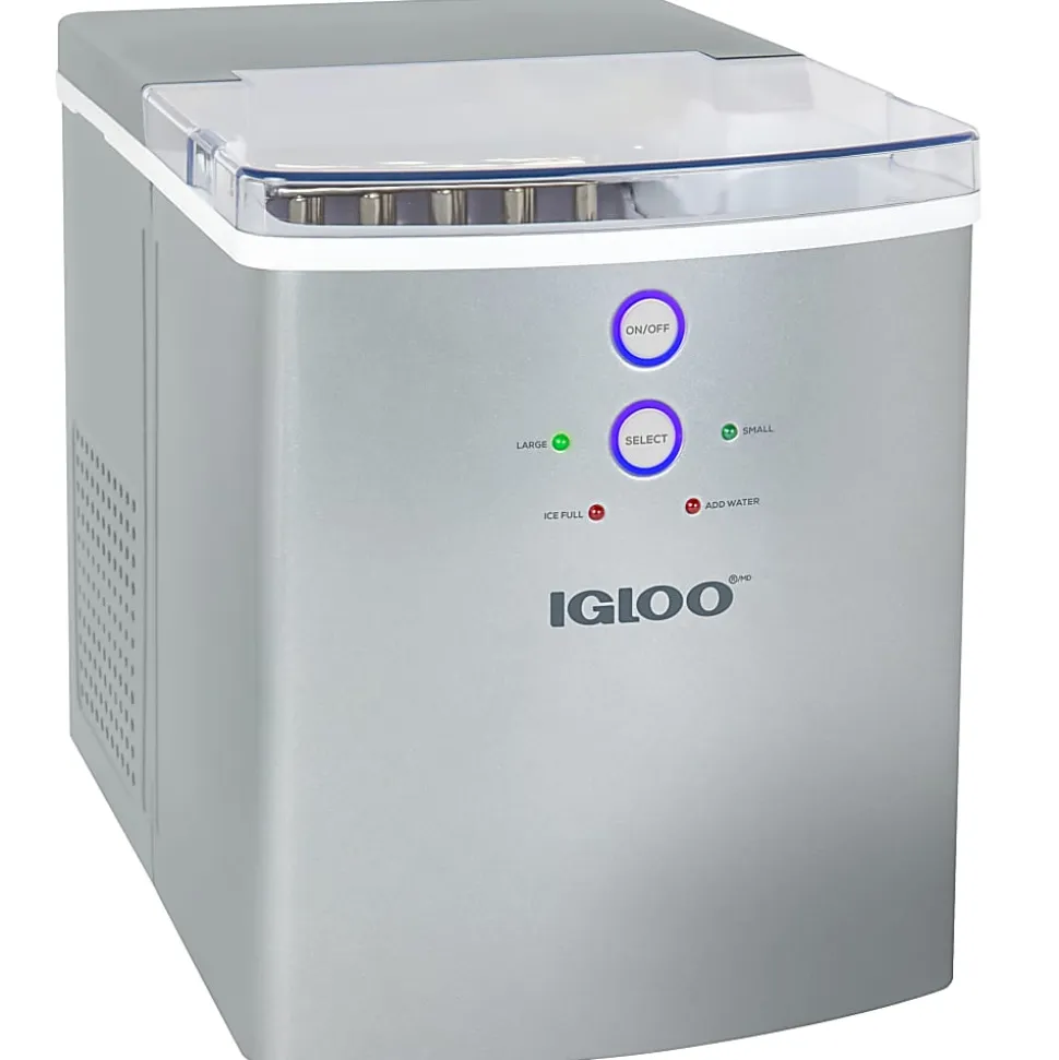 Igloo IGLICEB33SL 33 Lb Ice Maker, Silver