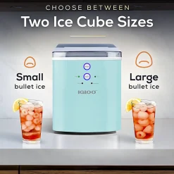 Igloo 33 Lb Automatic Portable Countertop Ice Maker Machine, Aqua