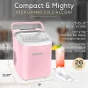 Igloo 26 Lb Automatic Self-Cleaning Portable Countertop Ice Maker Machine With Handle, Pink, Total Qty 1