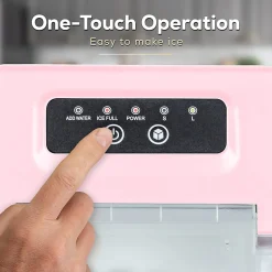 Igloo 26 Lb Automatic Self-Cleaning Portable Countertop Ice Maker Machine With Handle, Pink, Total Qty 1