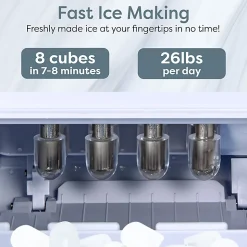 Igloo 26 Lb Self-Cleaning Ice Maker, Silver, Total Qty 1