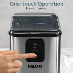 Igloo 26 Lb Self-Cleaning Ice Maker, Silver, Total Qty 1