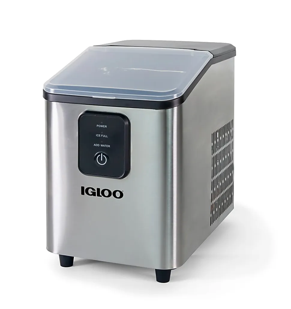 Igloo 26 Lb Self-Cleaning Ice Maker, Silver, Total Qty 1