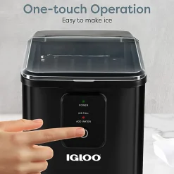Igloo 26 Lb Self-Cleaning Ice Maker, Black, Total Qty 1