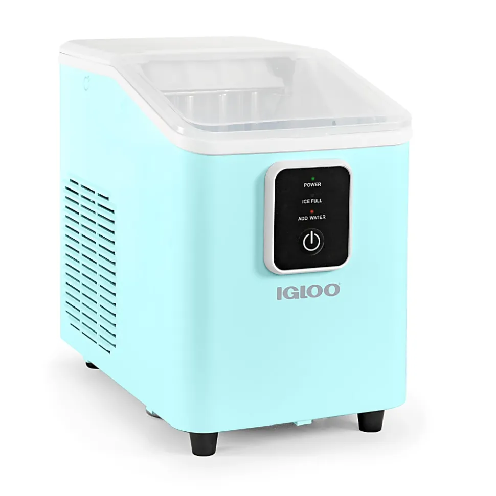 Igloo 26 Lb Self-Cleaning Ice Maker, Aqua, Total Qty 1