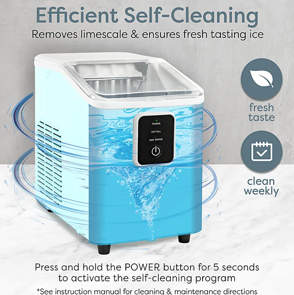Igloo 26 Lb Self-Cleaning Ice Maker, Aqua, Total Qty 1