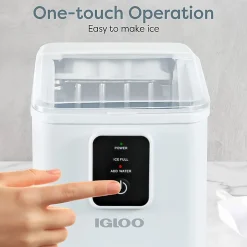 Igloo 26 Lb Self-Cleaning Ice Maker, White, Total Qty 1