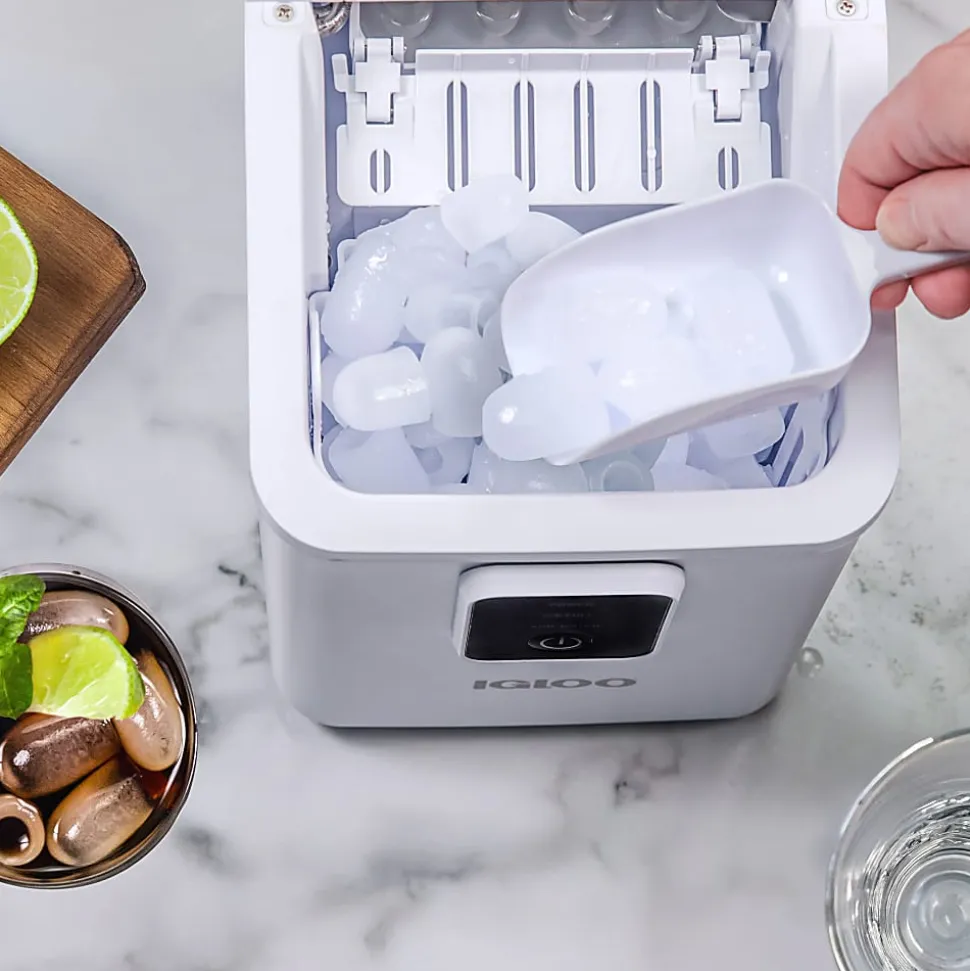 Igloo 26 Lb Self-Cleaning Ice Maker, White, Total Qty 1
