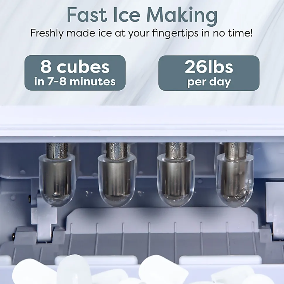 Igloo 26 Lb Self-Cleaning Ice Maker, White, Total Qty 1