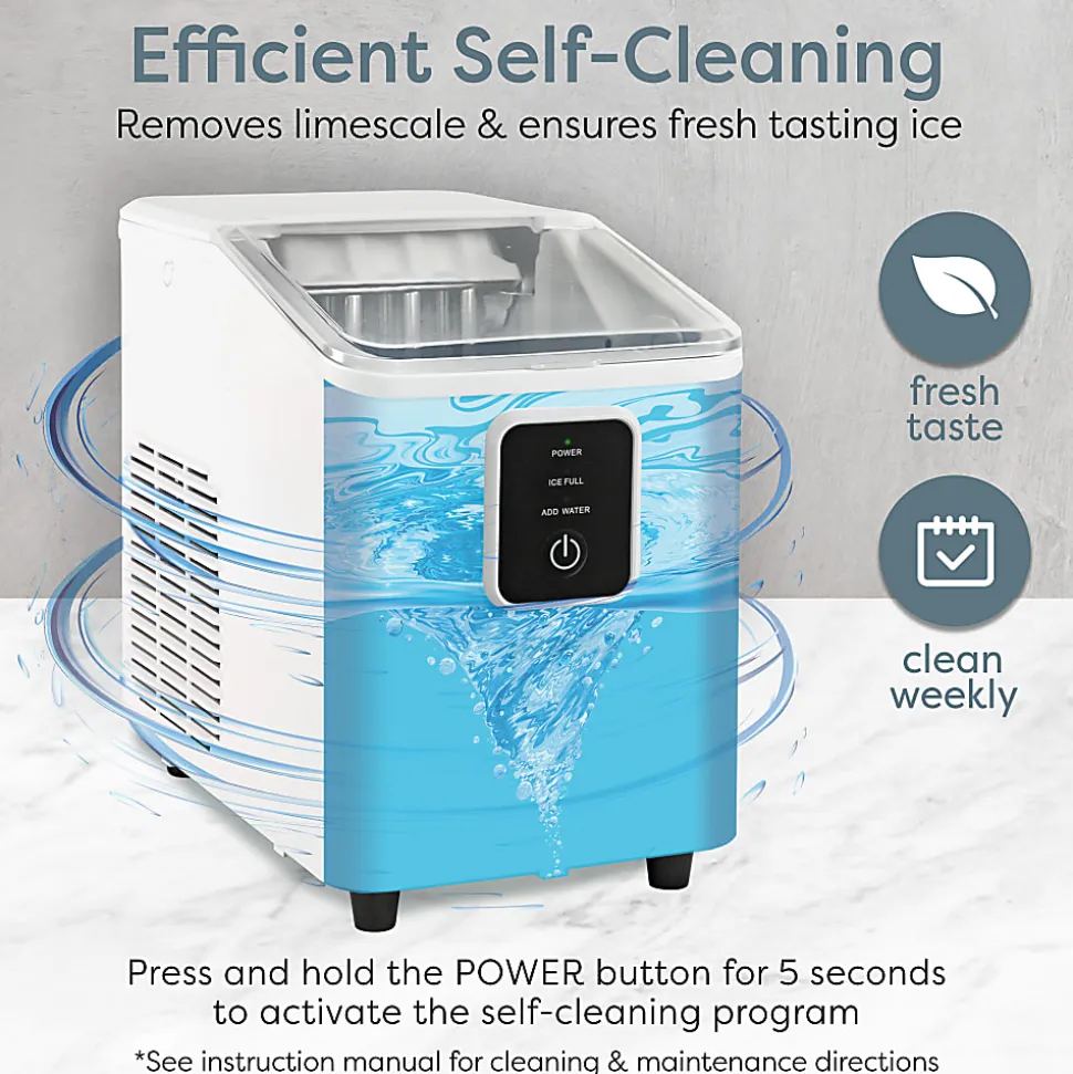 Igloo 26 Lb Self-Cleaning Ice Maker, White, Total Qty 1