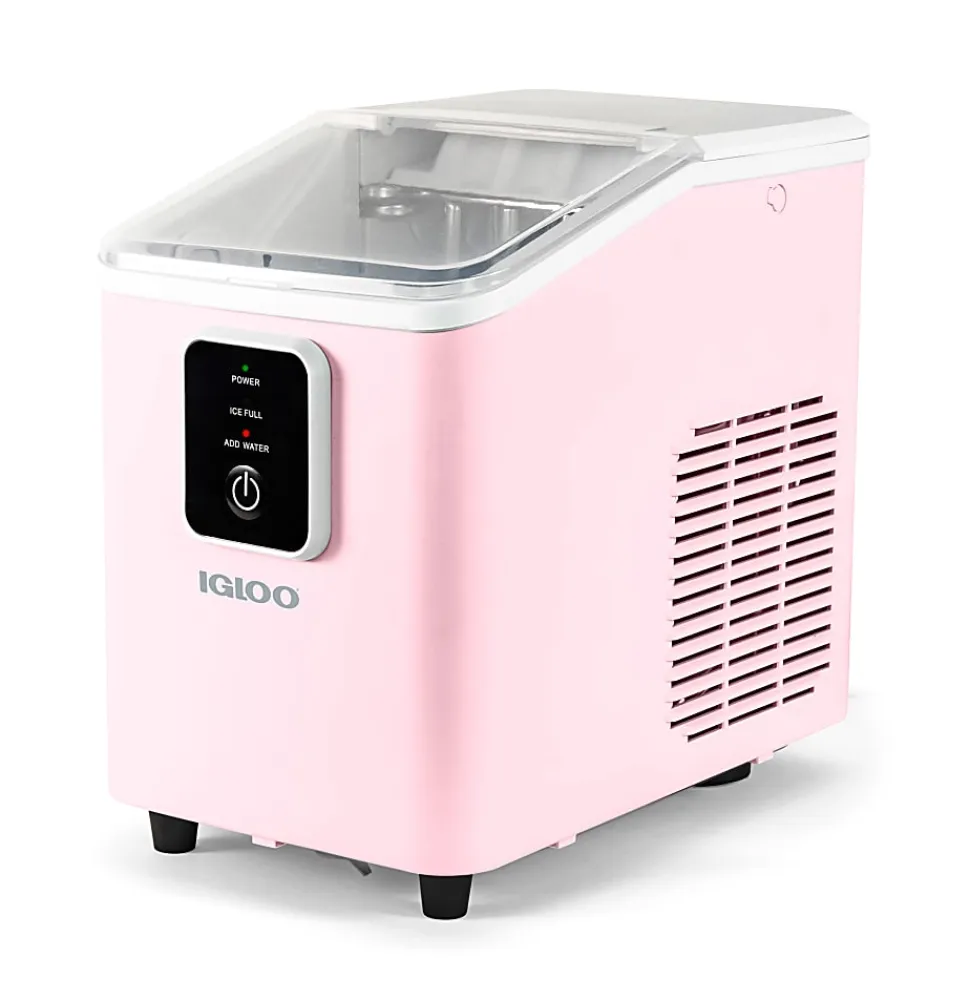 Igloo 26 Lb Self-Cleaning Ice Maker, Pink, Total Qty 1
