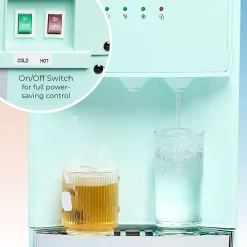 Igloo Retro Hot, Cold & Room Temperature Bottom-Load Water Dispenser, 3-Gallon, Aqua, Total Qty 1