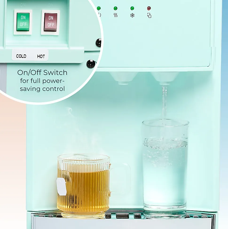 Igloo Retro Hot, Cold & Room Temperature Bottom-Load Water Dispenser, 3-Gallon, Aqua, Total Qty 1