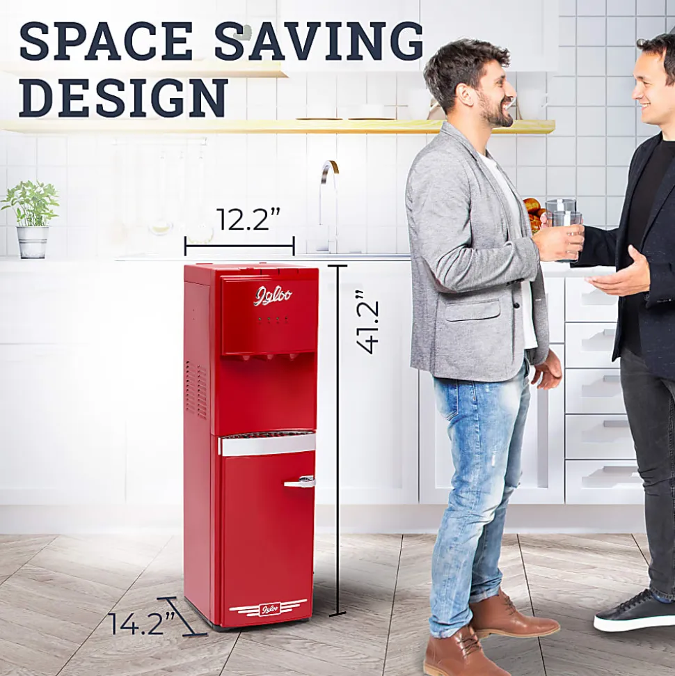 Igloo Retro Hot, Cold & Room Temperature Bottom-Load Water Dispenser, 3-Gallon, Retro Red, Total Qty 1