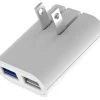 iHome AC Pro 3.4A 2 USB-A Port Slim Wall Charger, White