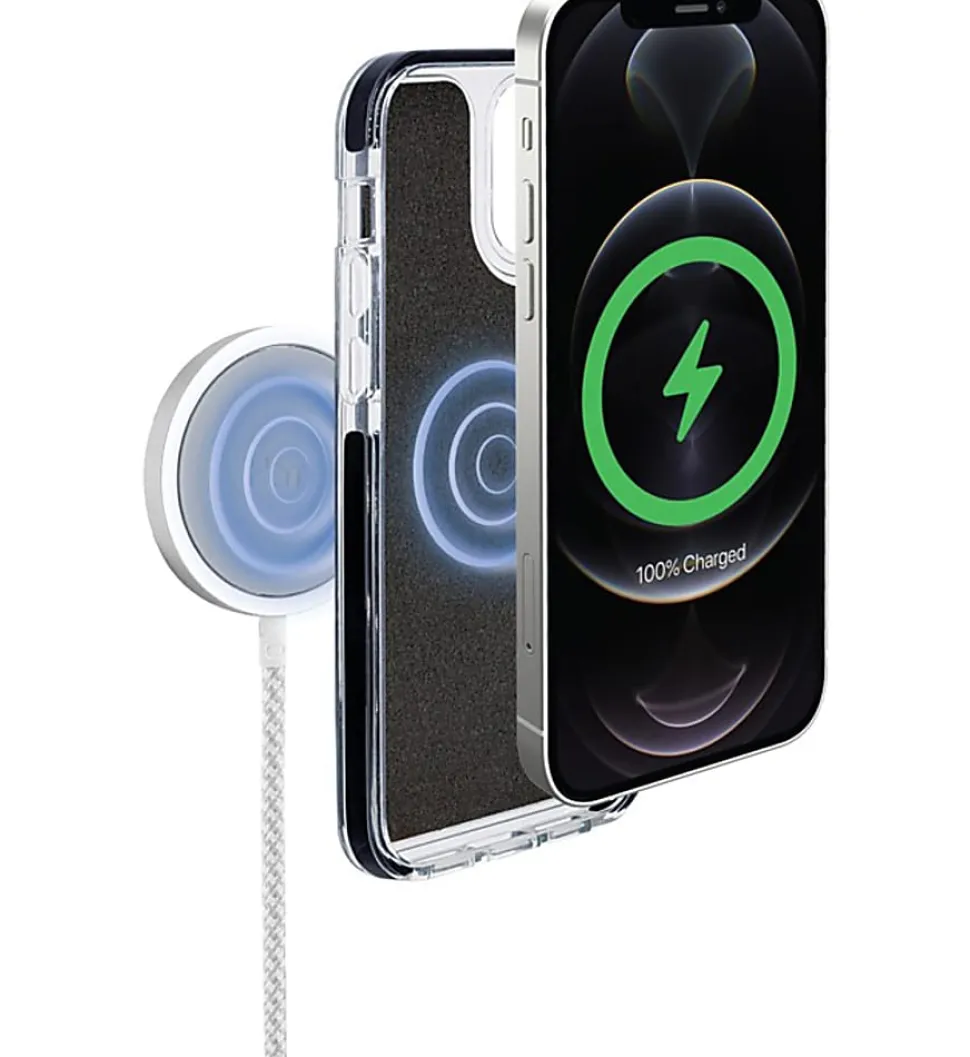 iHome Magnetic Vegan Leather Velo Case For iPhone® 12 Pro Max, Black, 2IHPC0825B1L2