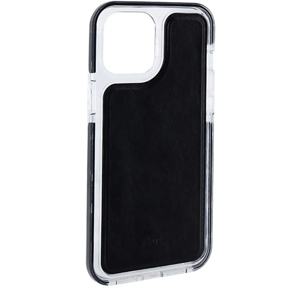 iHome Magnetic Vegan Leather Velo Case For iPhone® 12 Pro Max, Black, 2IHPC0825B1L2