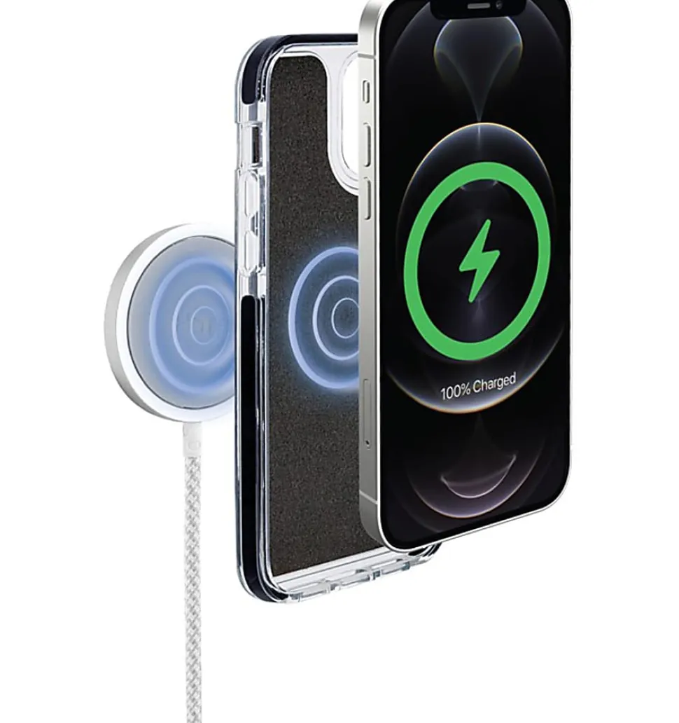 iHome Magnetic Vegan Leather Velo Case For iPhone® 12 Pro, Black, 2IHPC0824B9L2