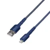 iHome Nylon Braided Lightning To USB-A Cable, 10', Black